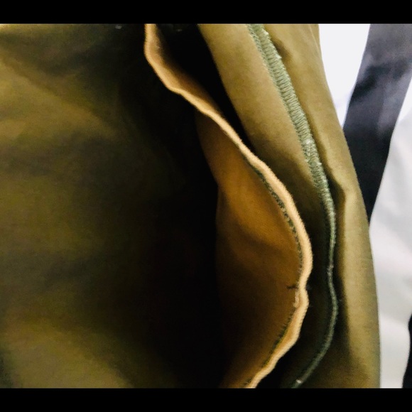 Side Body Bag Real Cow Hid  Canvas Leather Strap - Picture 10 of 15